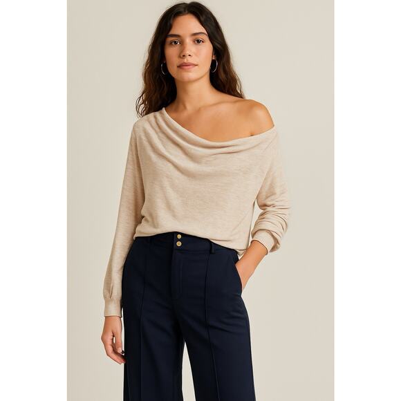 Free People boatneck off shoulder top S - Picture 1 of 6